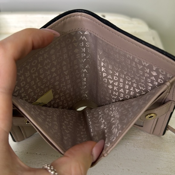 Kate Spade Taupe/Blush Leather Bifold Wallet - Picture 9 of 12